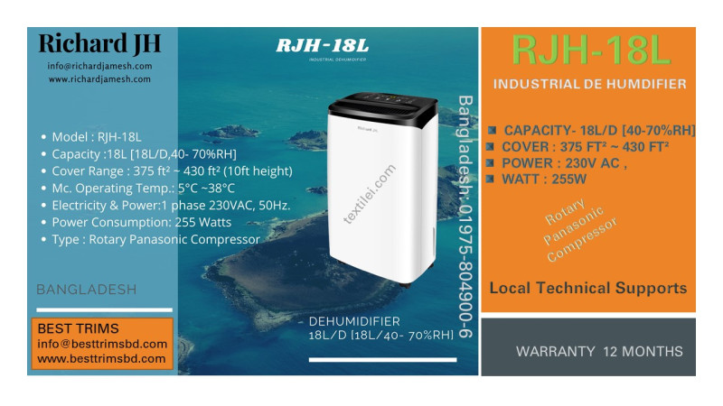 Dehumidifier Richard JH industrial 18L/D 