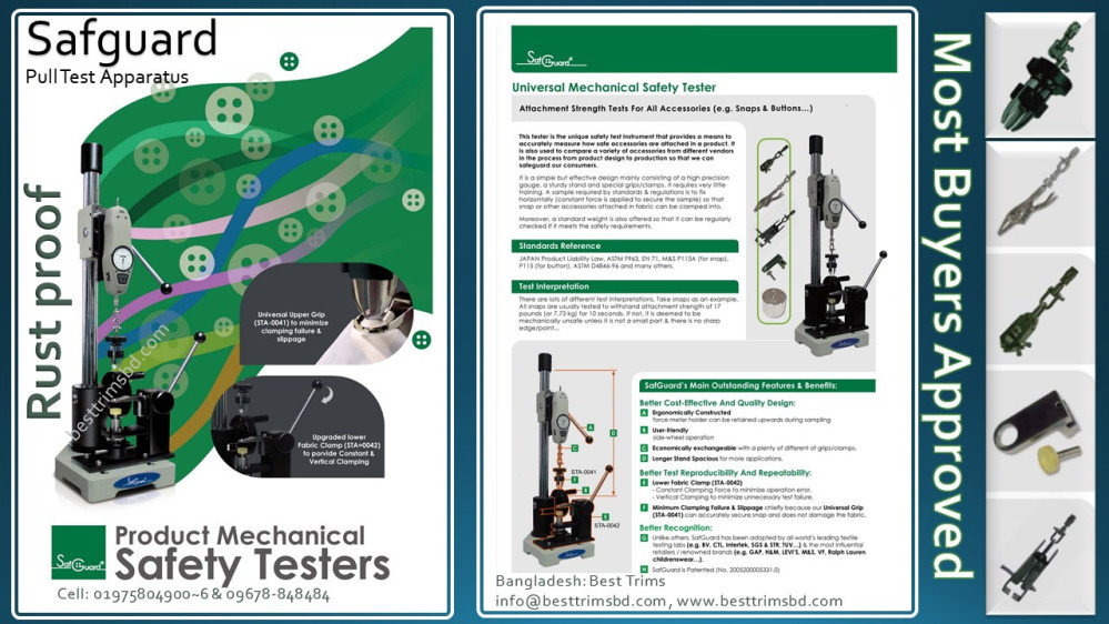 Button pull tester Safguard Pull Tester in Bangladesh 