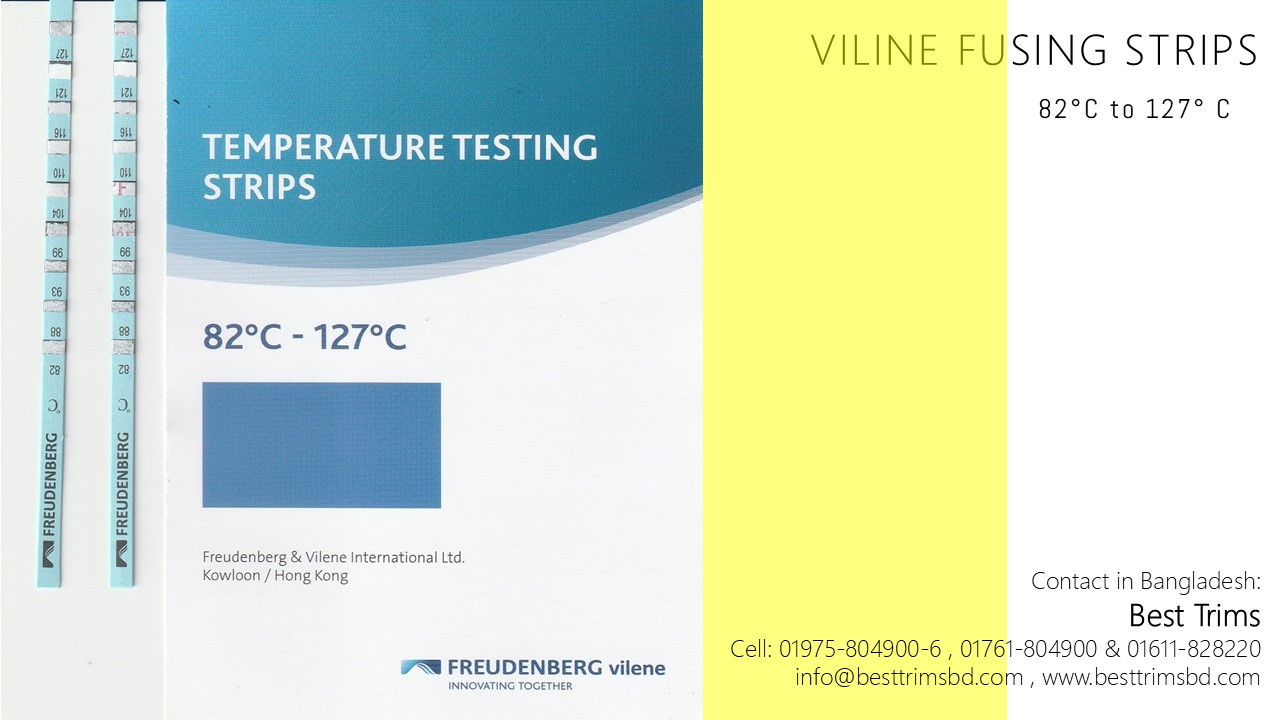 Viline Fusing Temeperature Strips from 82 C to 127 C in BD