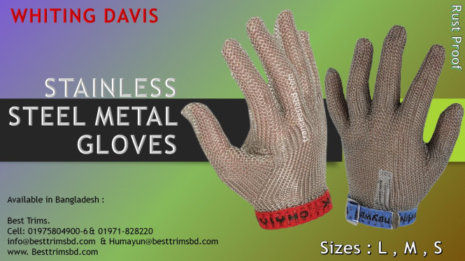 Whiting Davis SS metal gloves 