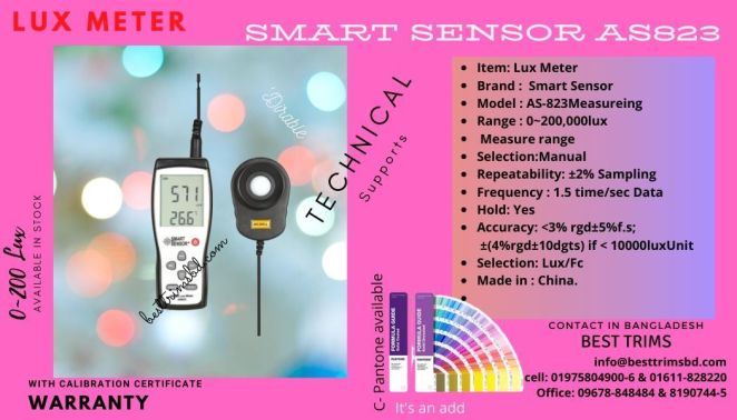 Lux Meter Smart Sensor in Bangladesh 