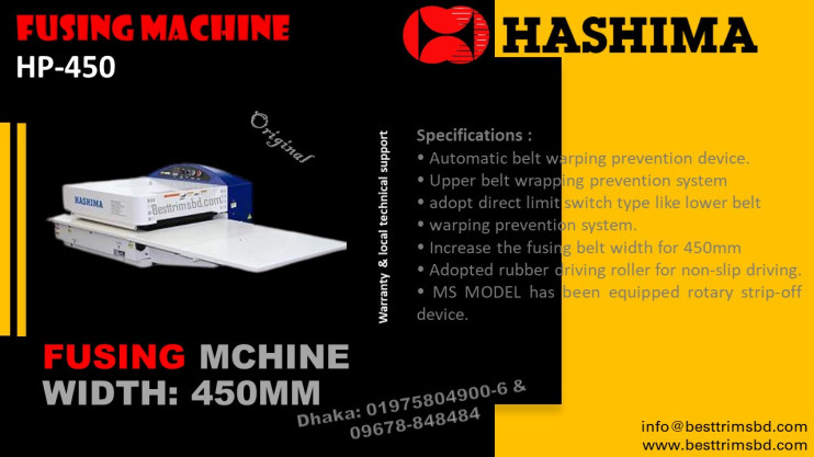 Hashima Fusing Machine HP450 in Bangladesh